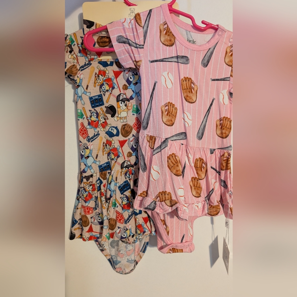 Bamboo Baseball Bodysuit Twirls
